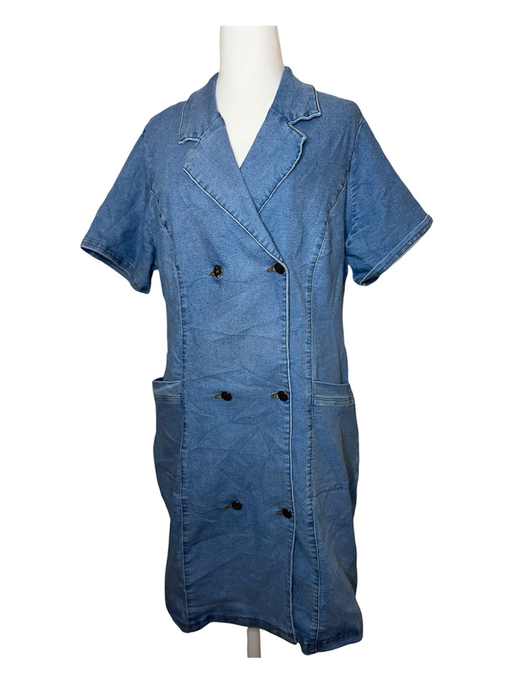Nanette Lepore Blue Denim Midi Dress